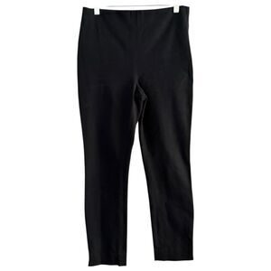 COS Black Twill High Waist Taper Leg Zipper Hem Cropped Trouser Dress Pants Sz 8